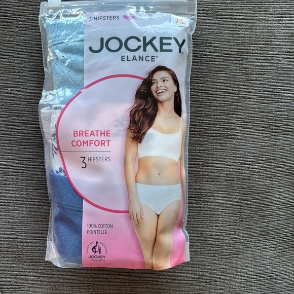 NWT Jockey Women's Elance Breathe Hipster - 3 Pack, size 7 - Picture 4 of 5